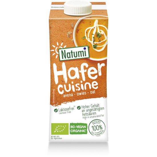 oat cream for cooking organic Natumi 15x200ml