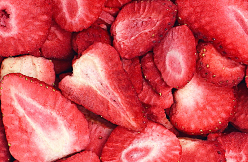 Erdbeerscheiben gefriergetrocknet 5mm bio