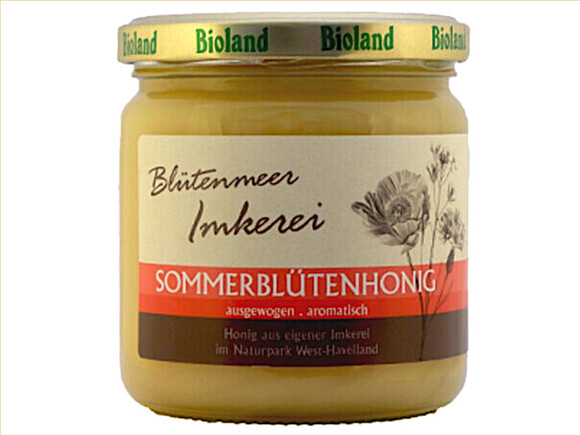 summer blossom honey creamy organic Bioland Germany Blütenmeer Imkerei 6x500g