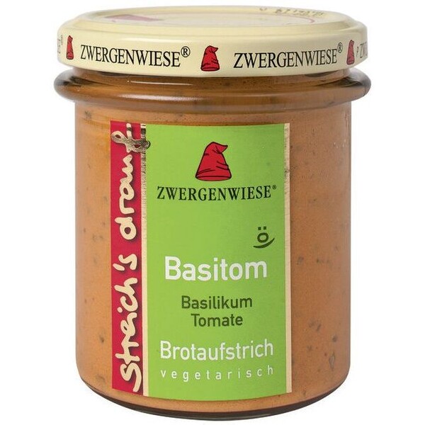 Streichs drauf- Basitom (basil -tomato) organic Zwergenwiese 6x160g