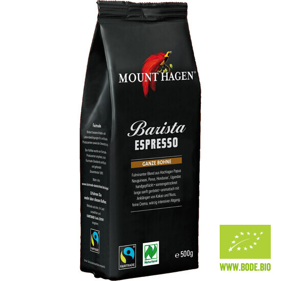 Espresso Bohnen Barista bio Naturland Fairtrade Mount Hagen 6x500g