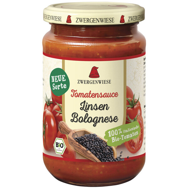 tomato sauce Bolognese with lentils organic 6x340ml Zwergenwiese
