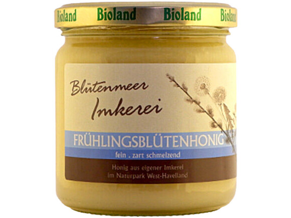 Spring blossom honey creamy organic Bioland Germany Blütenmeer Imkerei 500g