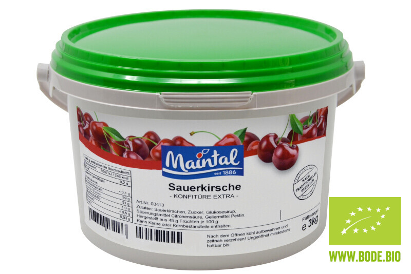 sour cherry jam organic Mainta l 3kg bucket
