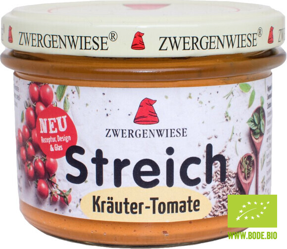 Kräuter-Tomate Streich bio Zwergenwiese 6x180g
