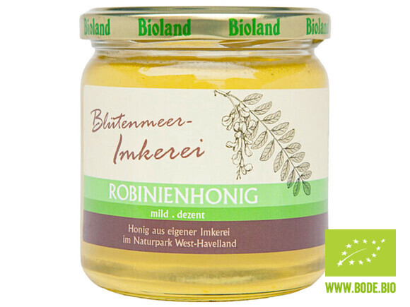 Robinia honey Germany organic Bioland Germany Blütenmeer Imkerei 6x500g