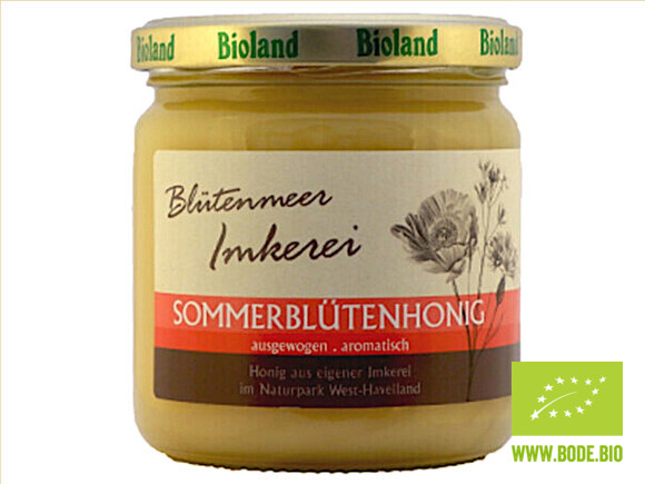 summer blossom honey creamy organic Bioland Germany Blütenmeer Imkerei 6x500g