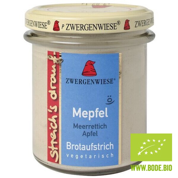 Streichs drauf- Mepfel (horser adish-apple) organic Zwergenwi ese 6x160g