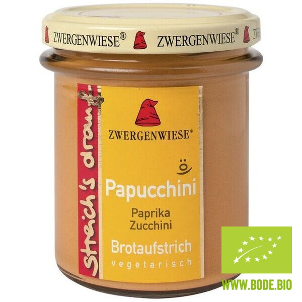 Streichs drauf- Papucchini (pa prika-courgette) organic Zwerg enwiese 6x160g