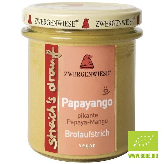 Streichs drauf- Papayango (spi cy Papaya-mango) organic Zwerg enwiese 6x160g