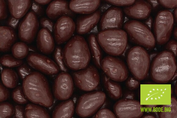 Mandeln geröstet in Zartbitterschokolade bio Fairtrade