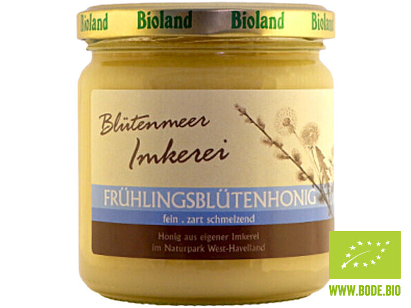 Spring blossom honey creamy organic Bioland Germany Blütenmeer Imkerei 6x500g