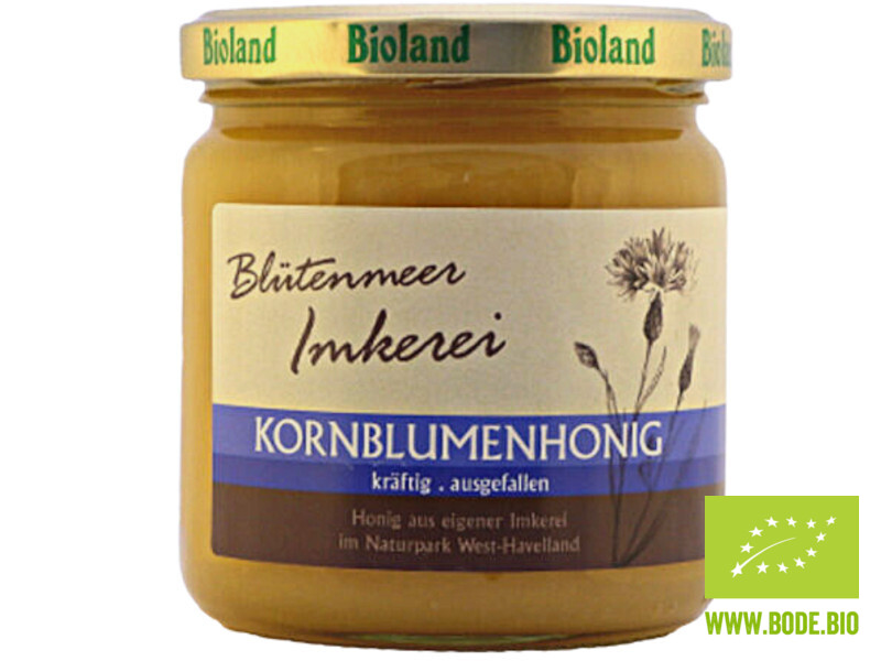 Cornflower honey creamy organic Bioland Germany Blütenmeer Imkerei 6x500g