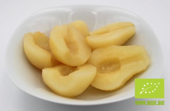 pears halves in tins (drained  weight: 2,8kg) organic