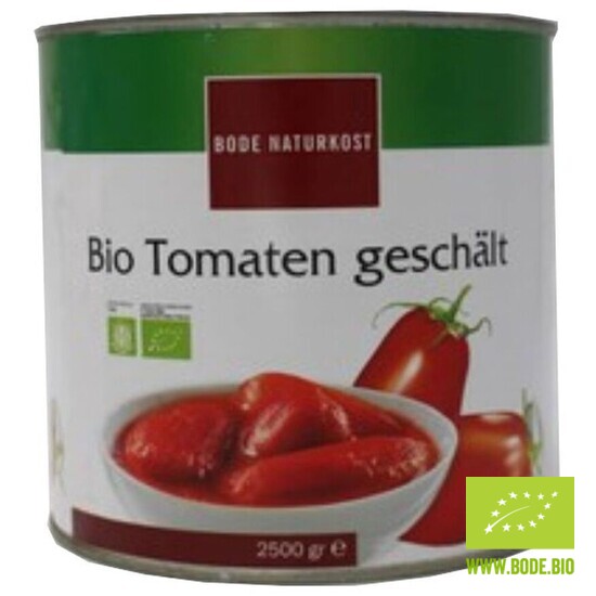 Tomaten geschält bio Dose Füllmenge 2,5kg, ATG 1,5kg