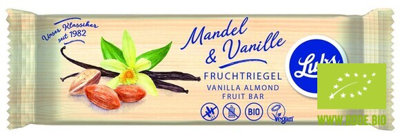 Fruchtriegel Mandel Vanille bio glutenfrei Lubs 25x40g - ab Ende Februar 2023 wieder !!!