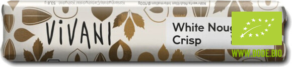 Schoko-Riegel White Nougat Crisp mit Reisdrink bio Vivani 18x35g