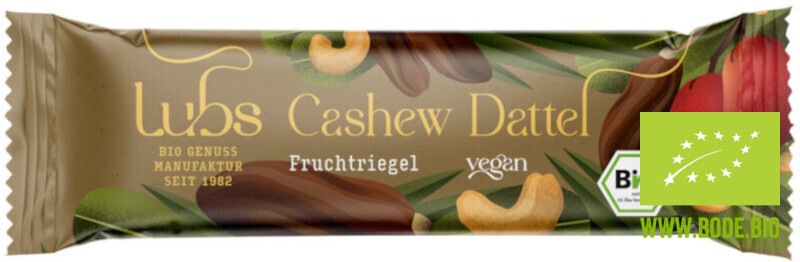 Fruchtriegel Cashew-Dattel bio Lubs 24x40g