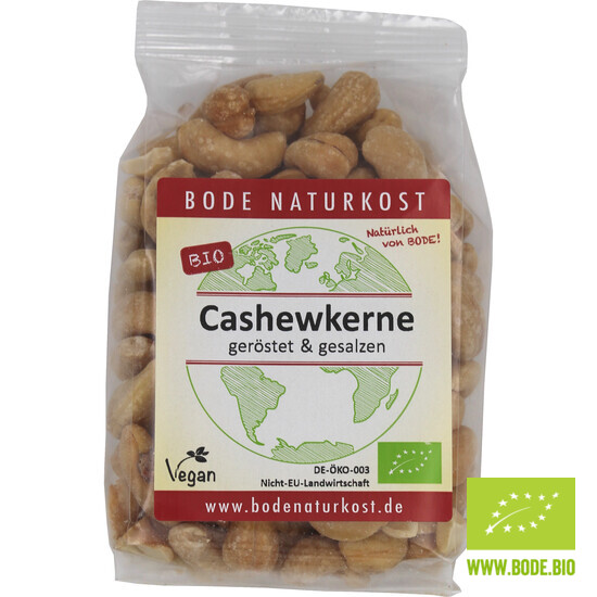 cashewkernels roasted and salted organic 6x150g