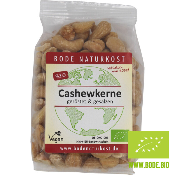 cashewkernels roasted and salted organic 6x150g