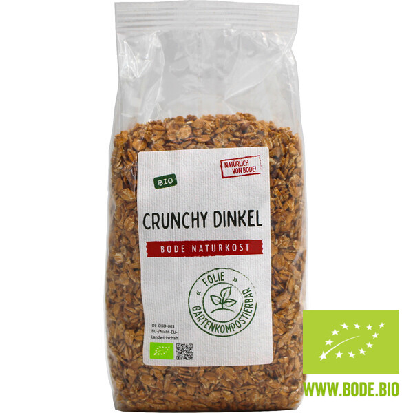 Crunchy Dinkel bio, gartenkompostierbarer Beutel 6x500g | MHD 06.08.2023