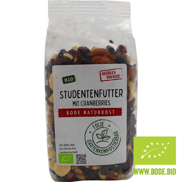 trail mix with cranberries organic 250g