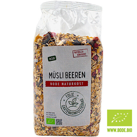 muesli berry organic garden compostable bag 6x375g