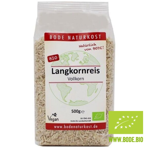 rice long grain whole grain organic 6x500g