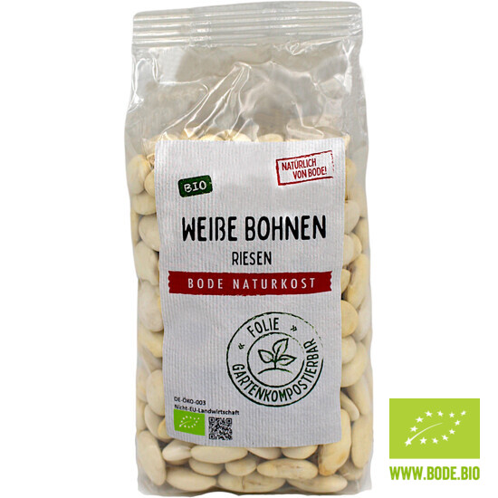 White beans jumbo organic gardencompostable bag 6x500g