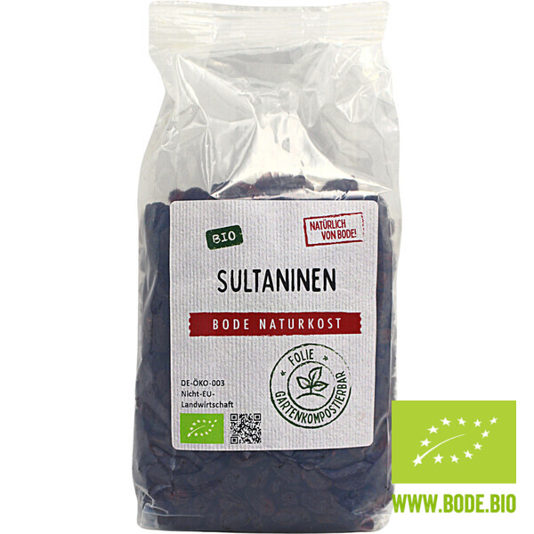 sultanas organic gardencompostable bag 6x250g