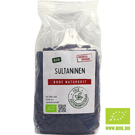 sultanas organic gardencompostable bag 6x250g