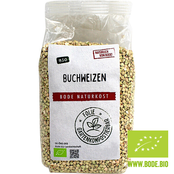 buckwheat hulled organic gardencompostable bag 6x500g