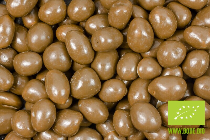 peanuts coated with milk chocolate organic