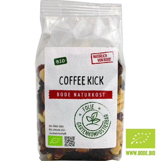 Coffee Kick bio (Nuss-Frucht Mischung Espresso) gartenkompostierbarer Beutel 200g