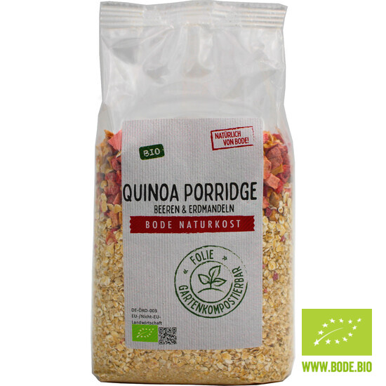 Quinoa porridge berry tigernut organic