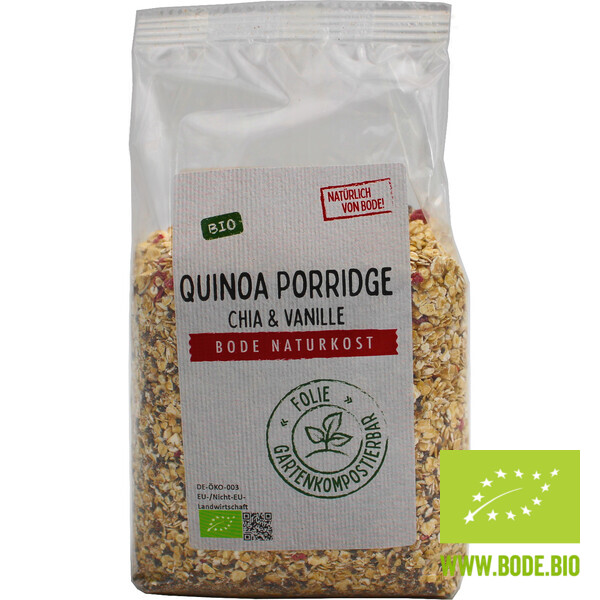 Quinoa Porridge Chia & Vanille bio, gartenkompostierbarer Beutel 400g