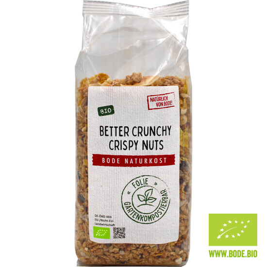 Better Crunchy Crispy Nuts bio gartenkompostierbarer Beutel 375g