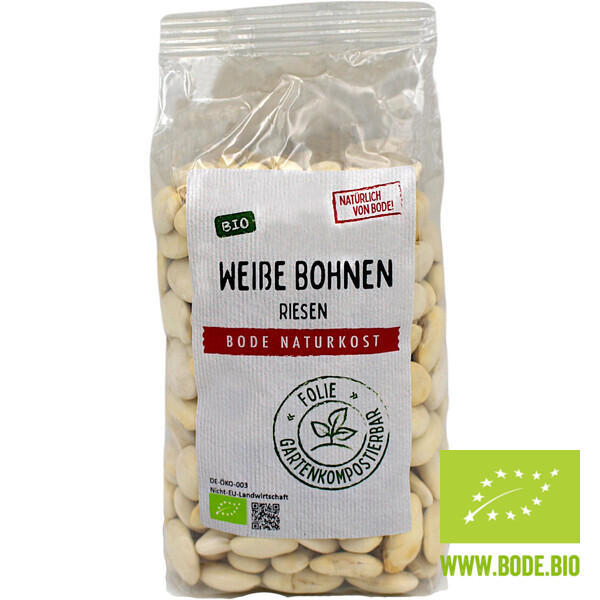 White beans jumbo organic gardencompostable bag 500g