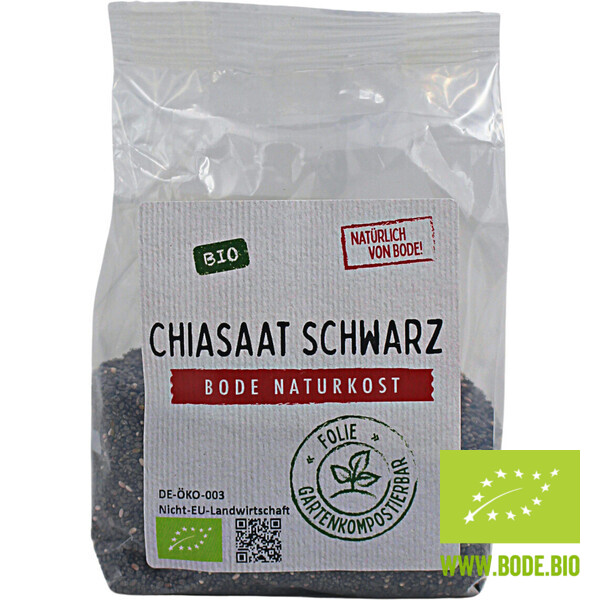 chia seeds black organic gardencompostable bag 100g
