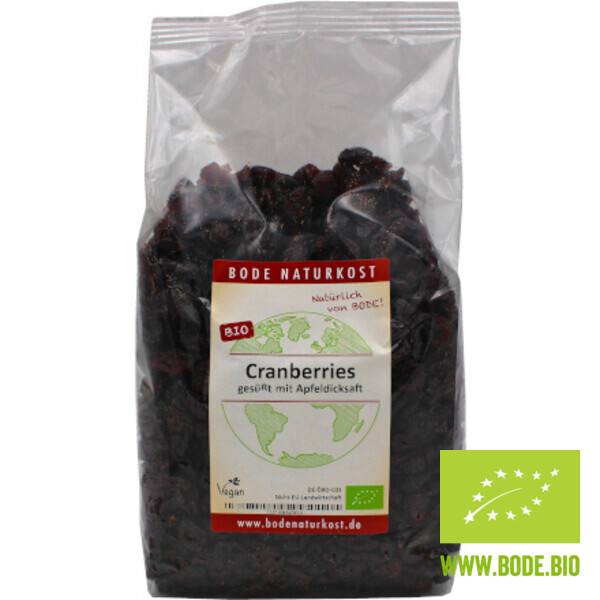 Cranberries gesüßt mit Apfeldicksaft bio 1kg