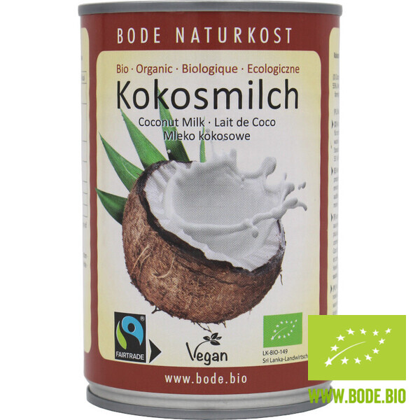 Kokosmilch bio Fairtrade 12x400ml (Ab ca. Ende Mai wieder vorrätig)