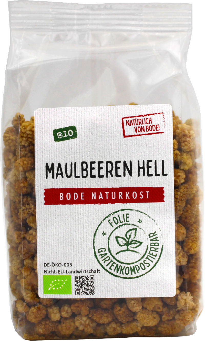 Maulbeeren hell bio, gartenkompostierbarer Beutel 200g
