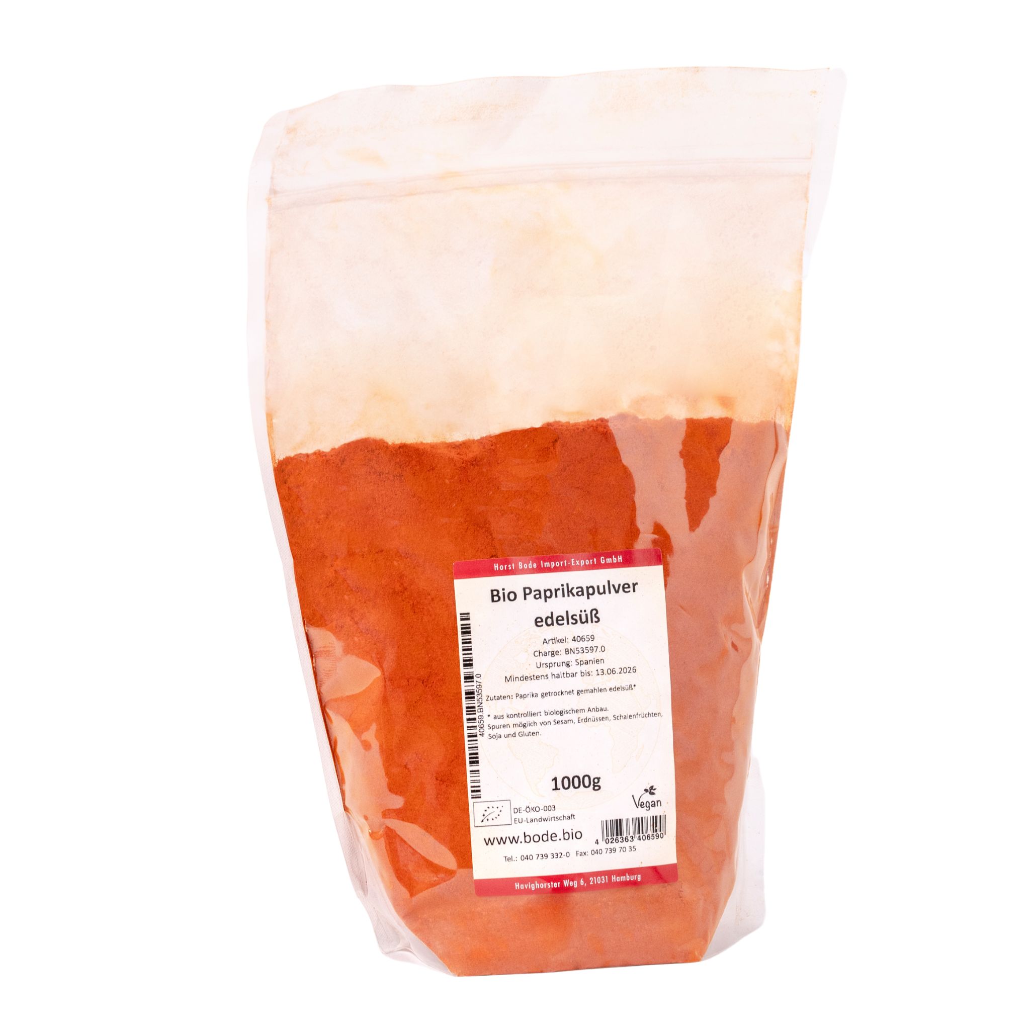 Paprikapulver edelsüß bio 1kg
