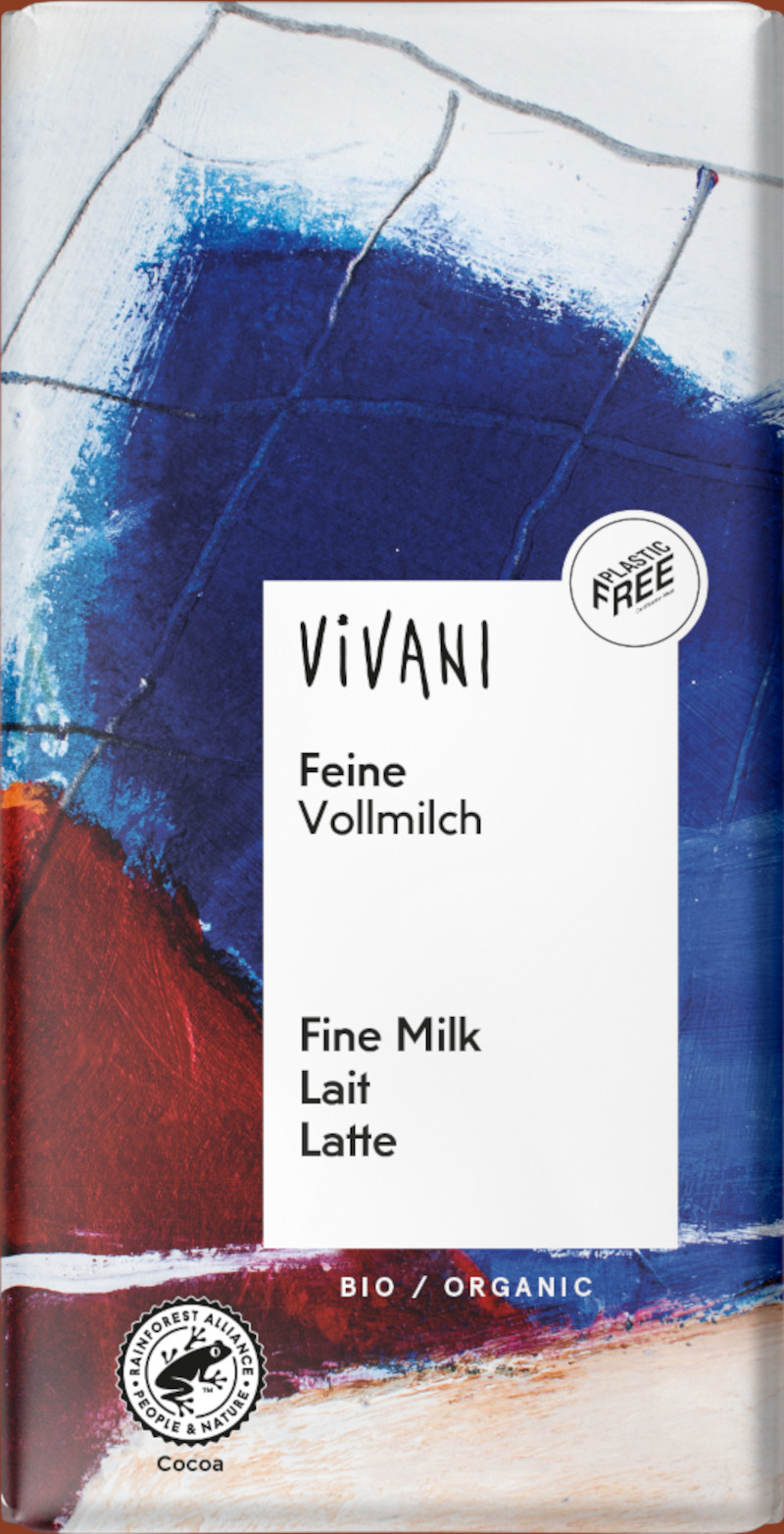 Tafelschokolade Feine Vollmilch bio Vivani 10x100g