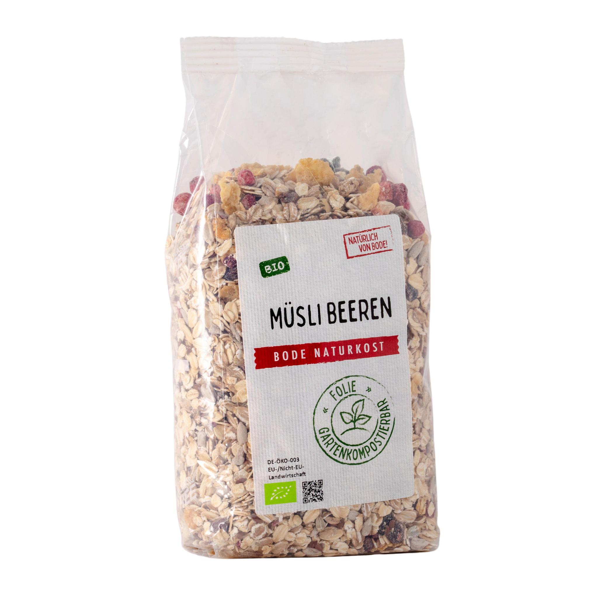 Müsli Beeren bio gartenkompostierbarer Beutel 500g