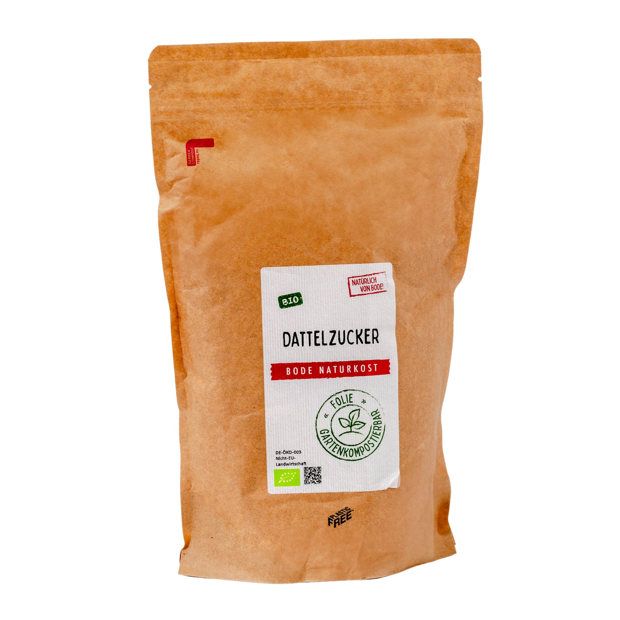 Dattelzucker bio gartenkompostierbarer Beutel 800g