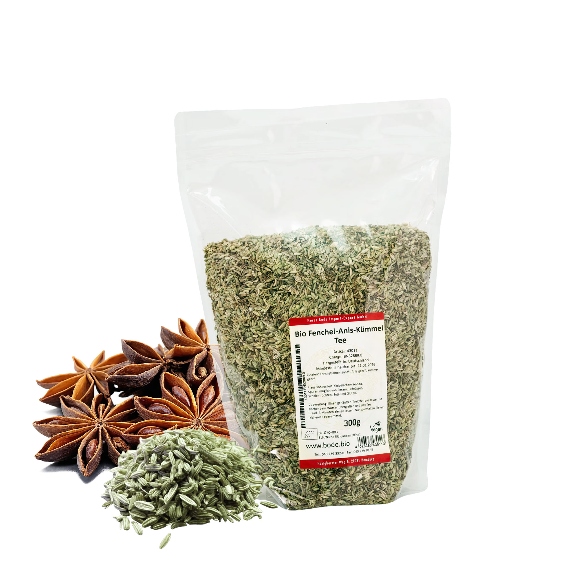 Fenchel-Anis-Kümmel-Tee-bio 300g