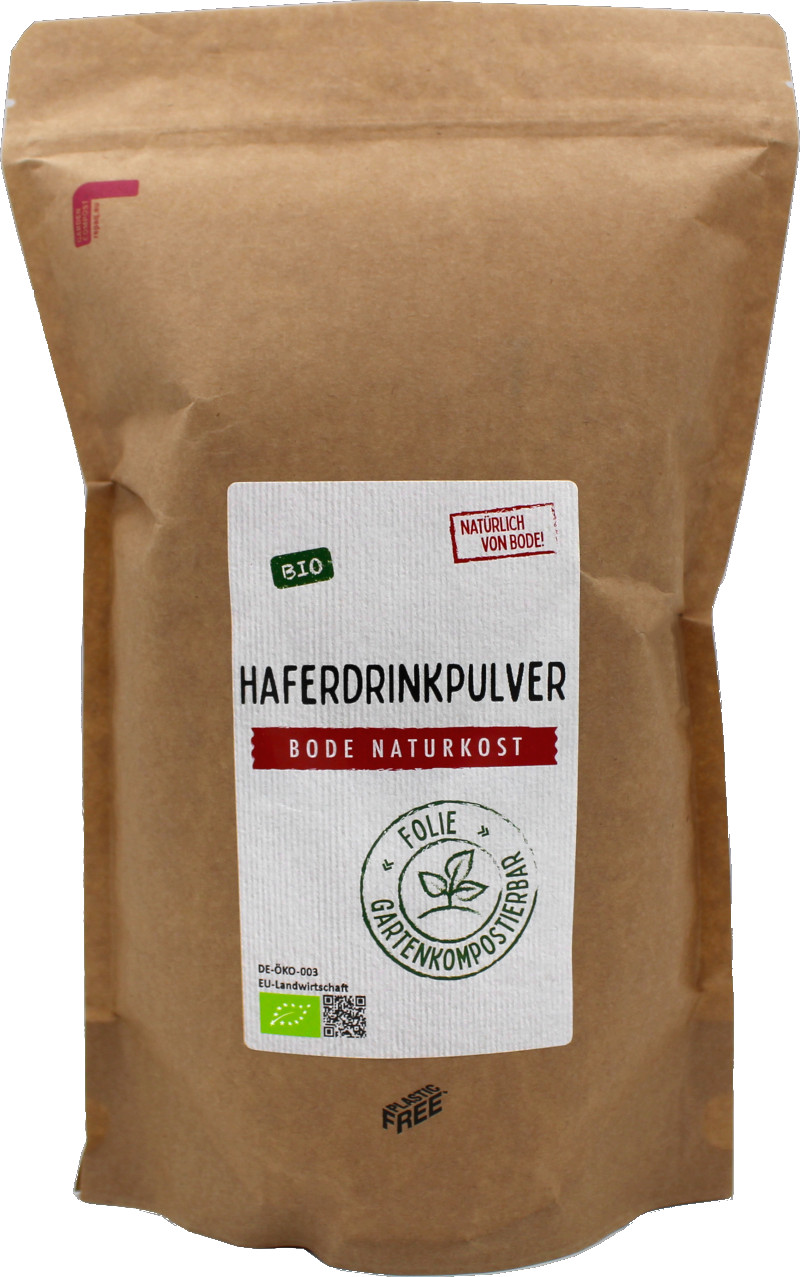 Haferdrinkpulver bio gartenkompostierbarer Beutel 800g