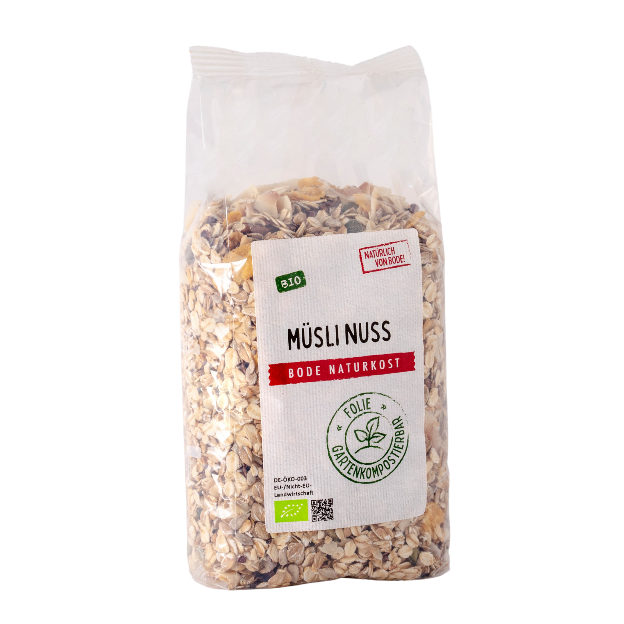 Müsli Nuss bio, gartenkompostierbarer Beutel 500g