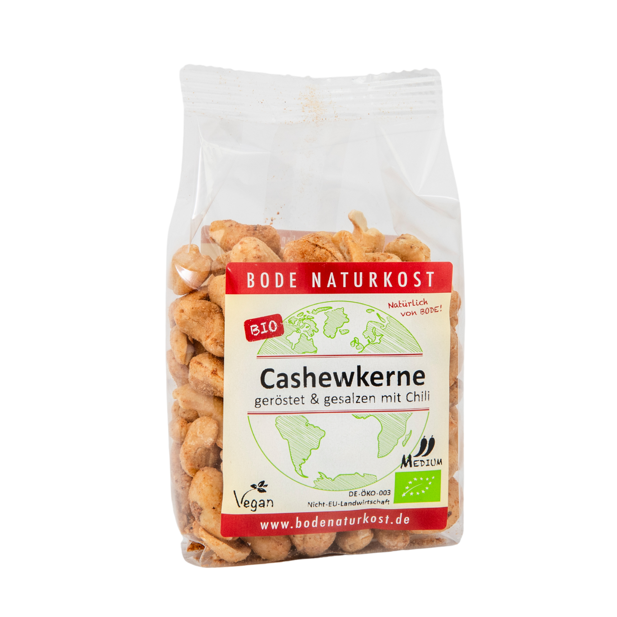 Cashewkerne geröstet gesalzen mit Chili bio 150g